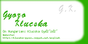 gyozo klucska business card